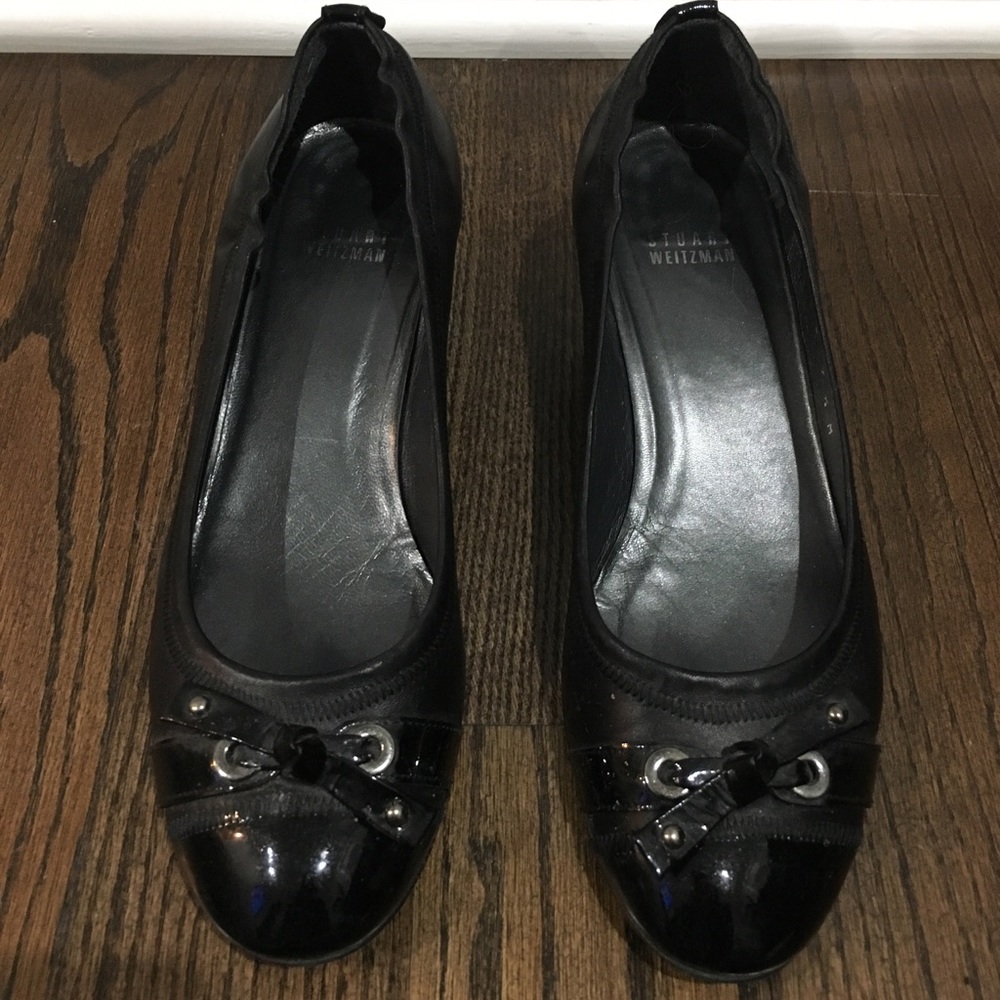 Stuart Weitzman Black Leather Pump Heels- Size 7.5
